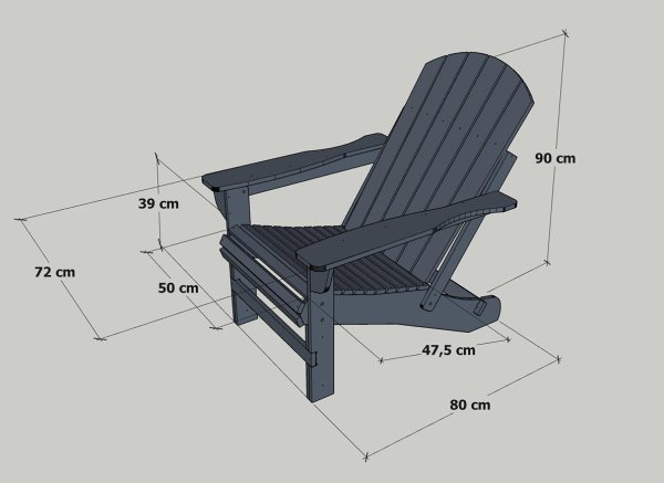 MANDU Adirondack (Ahşap Bahçe Sandalyesi) FINDIK