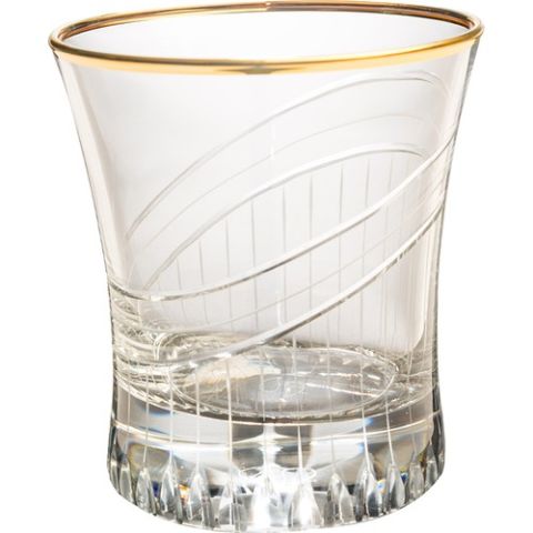 Kcd Seremoni Altın Kesme El Dekor Yaldızlı 6 Adet Desenli Su Bardağı Takımı