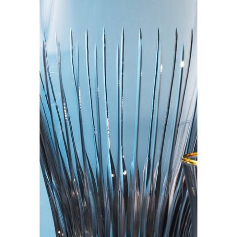 Kcd Lavita Altın Kesme El Dekor Yaldızlı Desenli Kapaklı Cam Şişe Karaf Sürahi