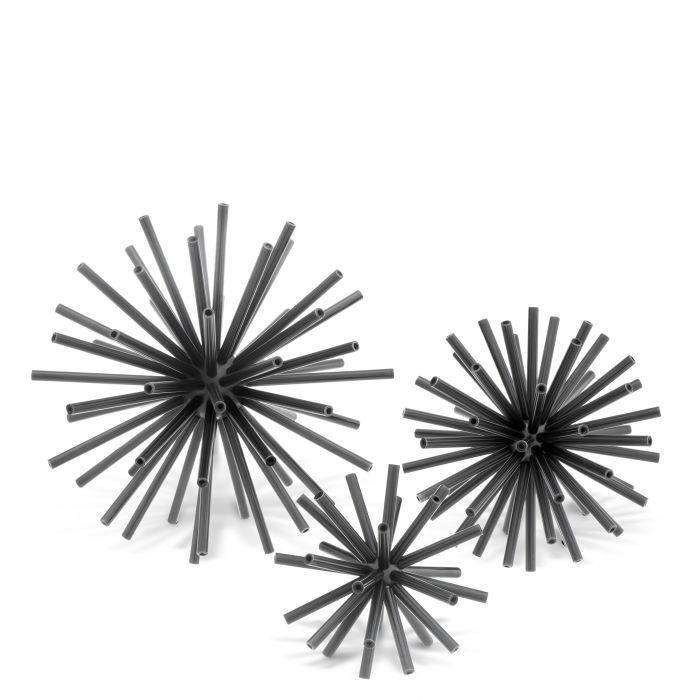 Object meteor anthracite set of  3  27cm - 19 cm - 14.5 cm | 3'lü Set Antrasit Meteor Obje