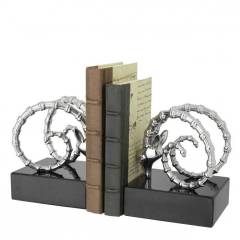 Bookend ibex nickel set of 2 15x15x18 cm | Kitap Tutucu