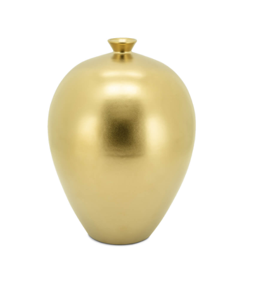 Golden Porcelain Vase L 45x33 cm | Vazo