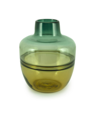 Glass vase kendal color shaded from green to amber S 22x27 cm | Vazo