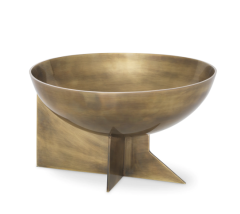 Bowl Atalante Vintage Brass Finish 25x15 cm| Pirinç Meyvelik | Pirinç Vazo