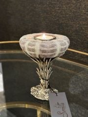 Deniz Kabuklu Gümüş Tealight - Şamdan 11x15 cm | Tealight - Şamdan