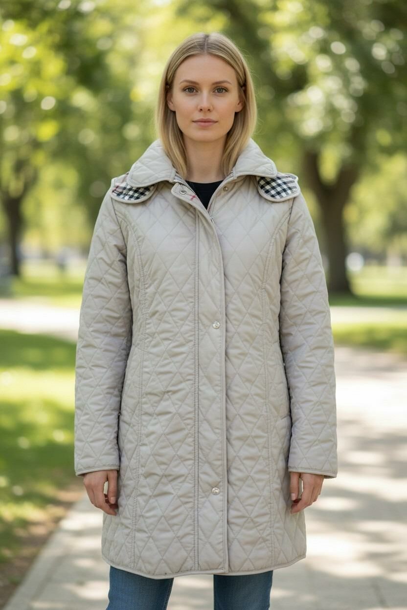 EKOSE 95 CM AÇIK BEJ MEVSİMLİK KAPİTONE MONT