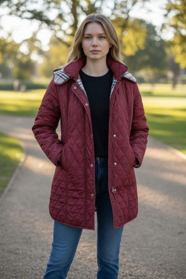 EKOSE 95 CM BORDO MEVSİMLİK KAPİTONE MONT