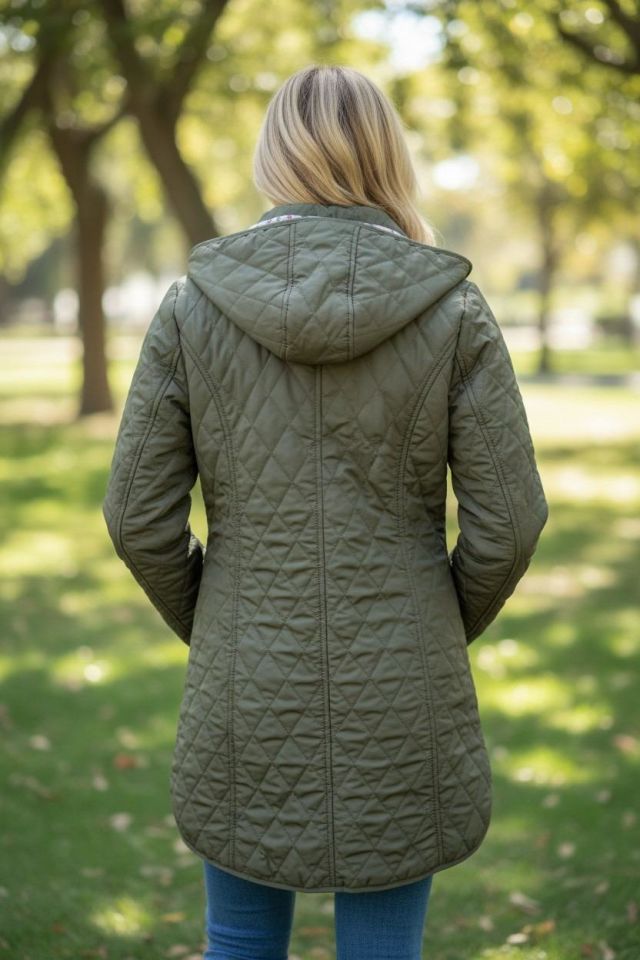 EKOSE 95 CM HAKİ MEVSİMLİK KAPİTONE MONT