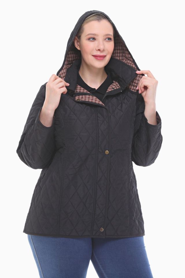 EKOSE 75 CM SİYAH MEVSİMLİK KAPİTONE MONT