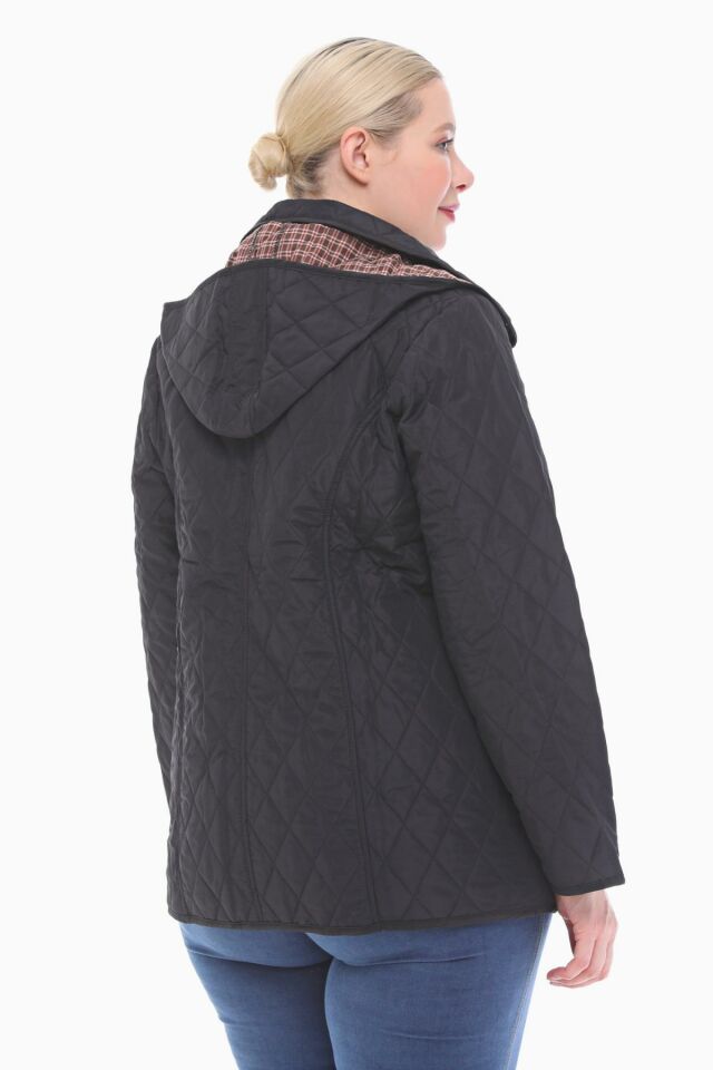 EKOSE 75 CM SİYAH MEVSİMLİK KAPİTONE MONT