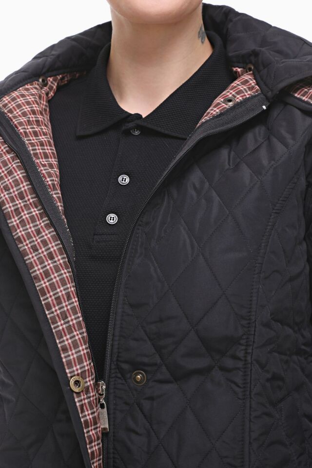 EKOSE 75 CM SİYAH MEVSİMLİK KAPİTONE MONT