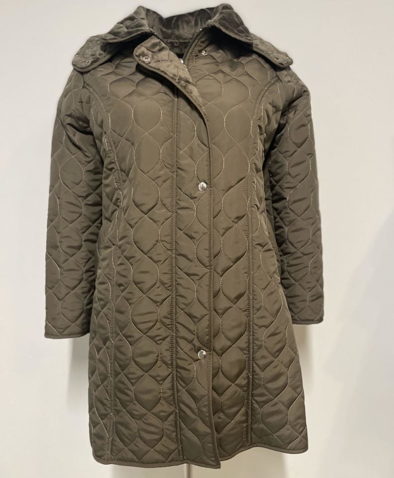VETRE HAKİ 95 CM SOĞAN DESEN KAPİTONE MONT