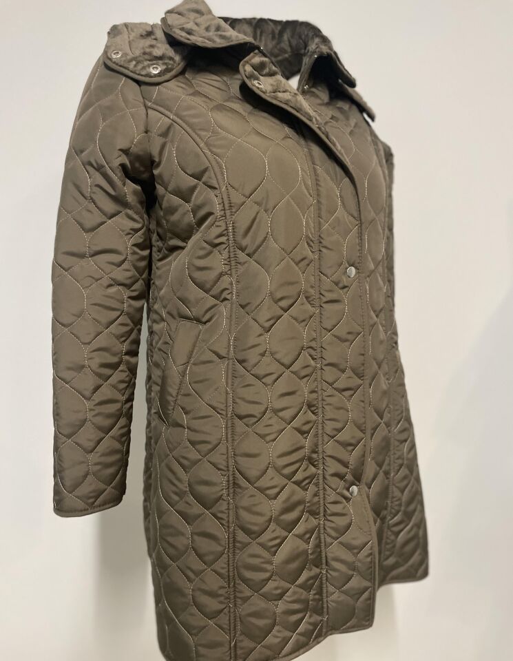 VETRE HAKİ 95 CM SOĞAN DESEN KAPİTONE MONT