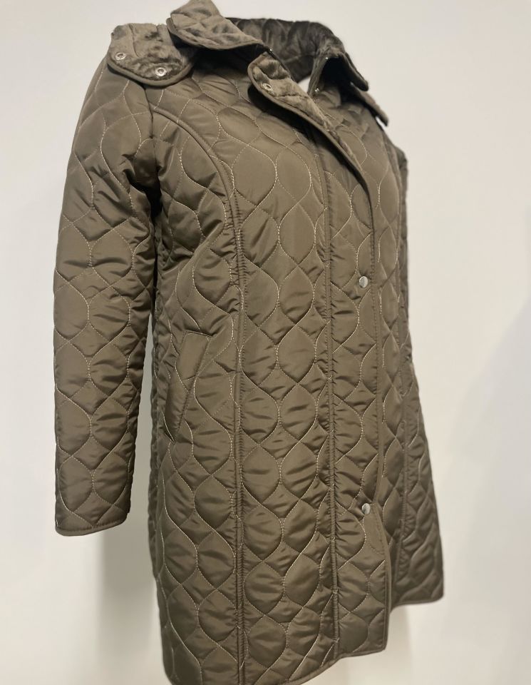 VETRE HAKİ 95 CM SOĞAN DESEN KAPİTONE MONT