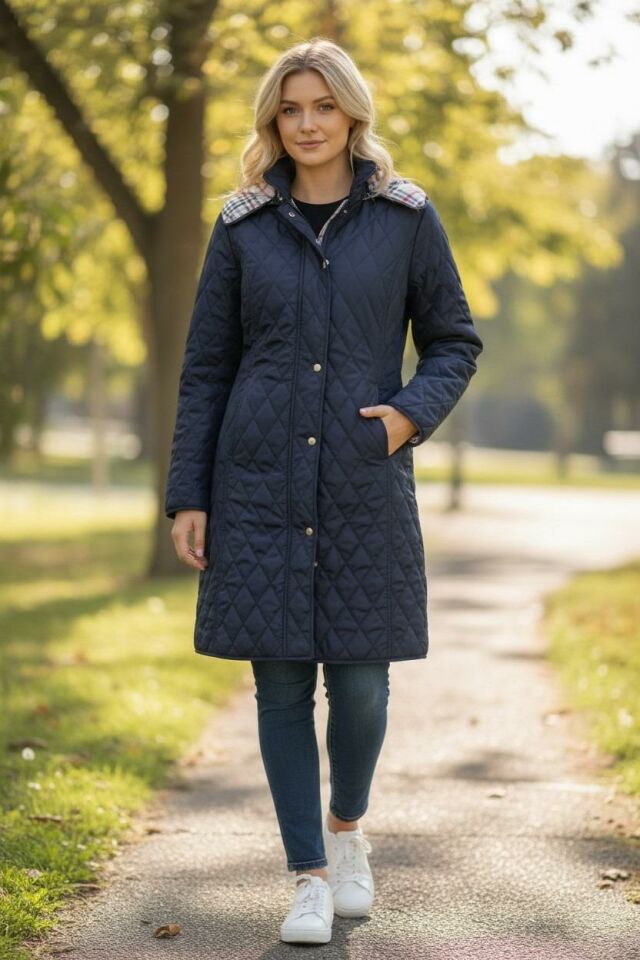 EKOSE 95 CM LACİVERT MEVSİMLİK KAPİTONE MONT