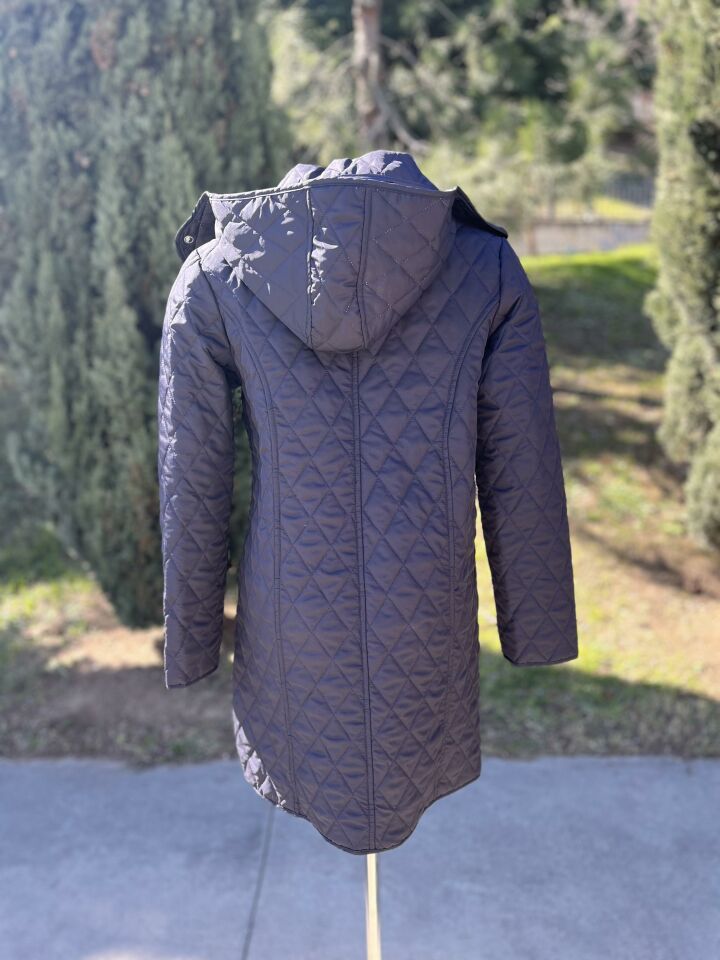 EKOSE 95 CM LACİVERT MEVSİMLİK KAPİTONE MONT