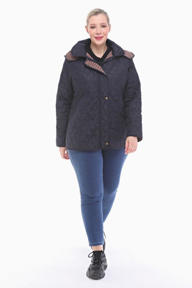 EKOSE 75 CM LACİVERT MEVSİMLİK KAPİTONE MONT