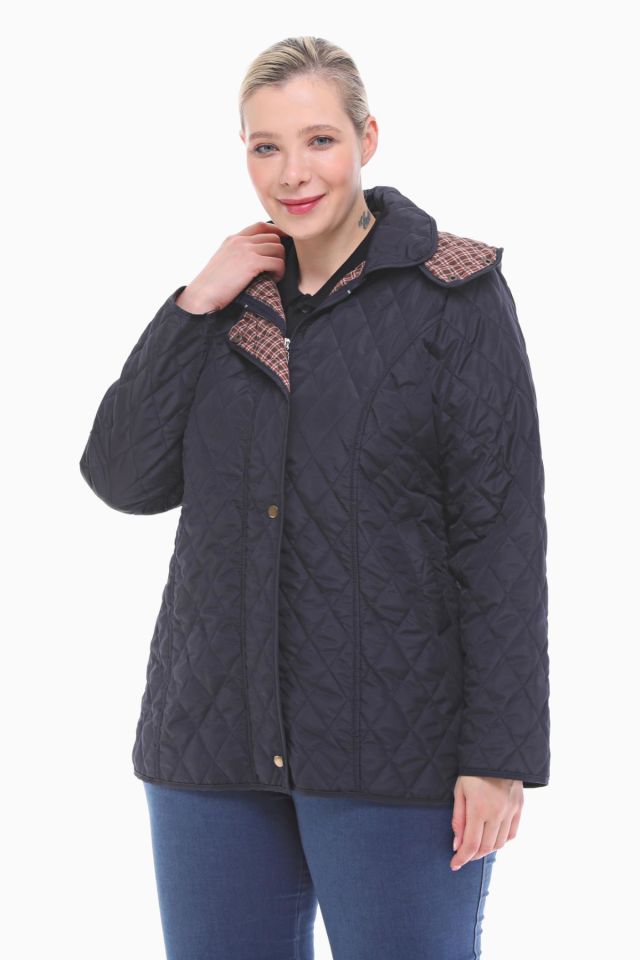 EKOSE 75 CM LACİVERT MEVSİMLİK KAPİTONE MONT