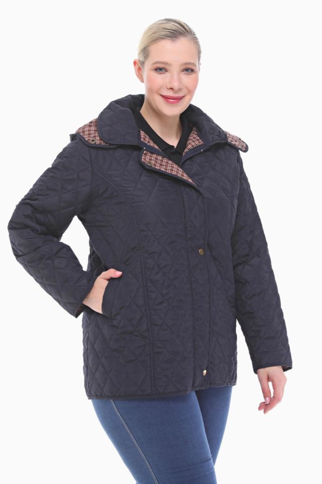 EKOSE 75 CM LACİVERT MEVSİMLİK KAPİTONE MONT