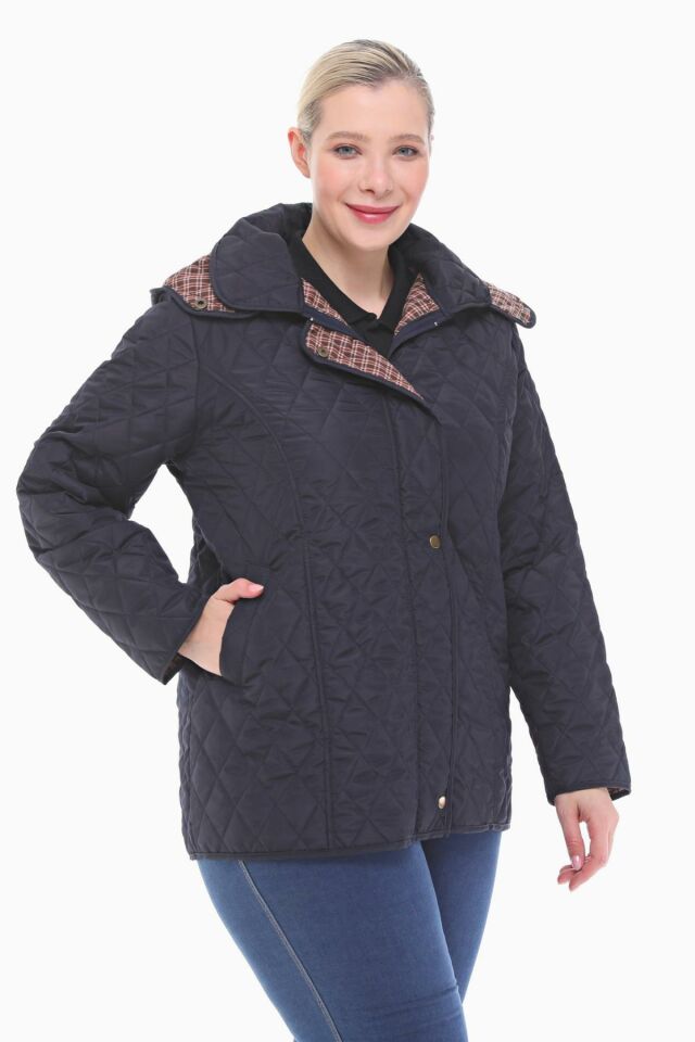 EKOSE 75 CM LACİVERT MEVSİMLİK KAPİTONE MONT
