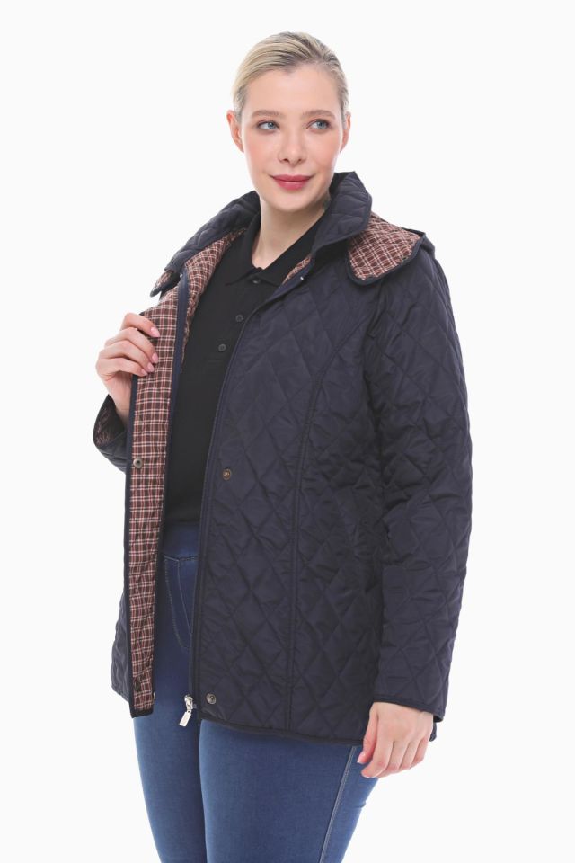 EKOSE 75 CM LACİVERT MEVSİMLİK KAPİTONE MONT