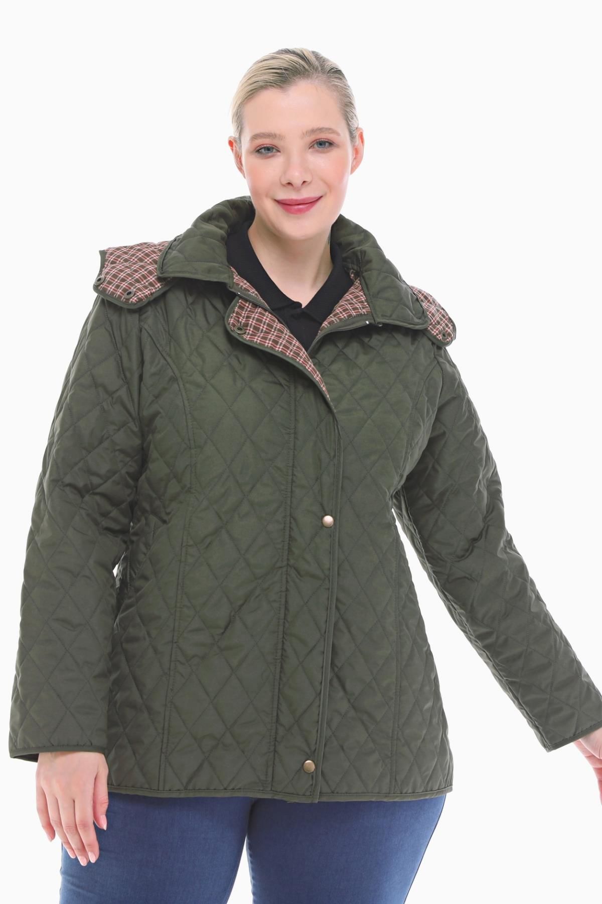 EKOSE 75 CM HAKİ MEVSİMLİK KAPİTONE MONT