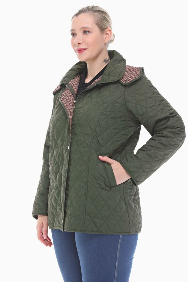 EKOSE 75 CM HAKİ MEVSİMLİK KAPİTONE MONT