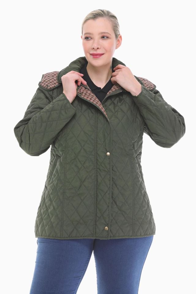 EKOSE 75 CM HAKİ MEVSİMLİK KAPİTONE MONT