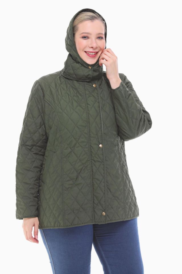 EKOSE 75 CM HAKİ MEVSİMLİK KAPİTONE MONT