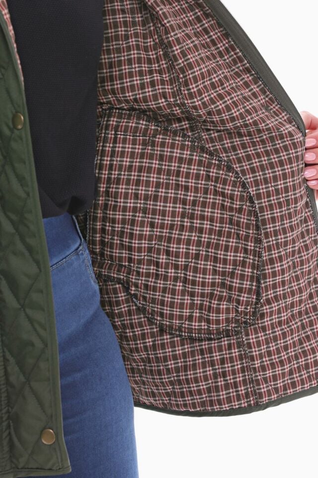 EKOSE 75 CM HAKİ MEVSİMLİK KAPİTONE MONT