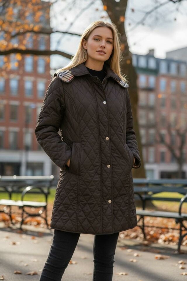 EKOSE 95 CM SİYAH MEVSİMLİK KAPİTONE MONT