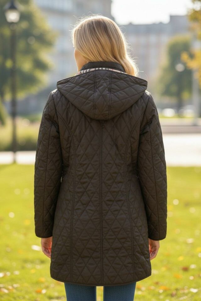 EKOSE 95 CM SİYAH MEVSİMLİK KAPİTONE MONT