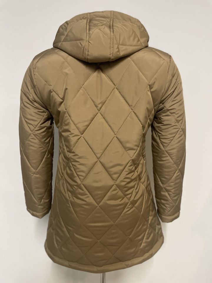 Vetre Kapüşonlu Vizon Baklava Desen Mont