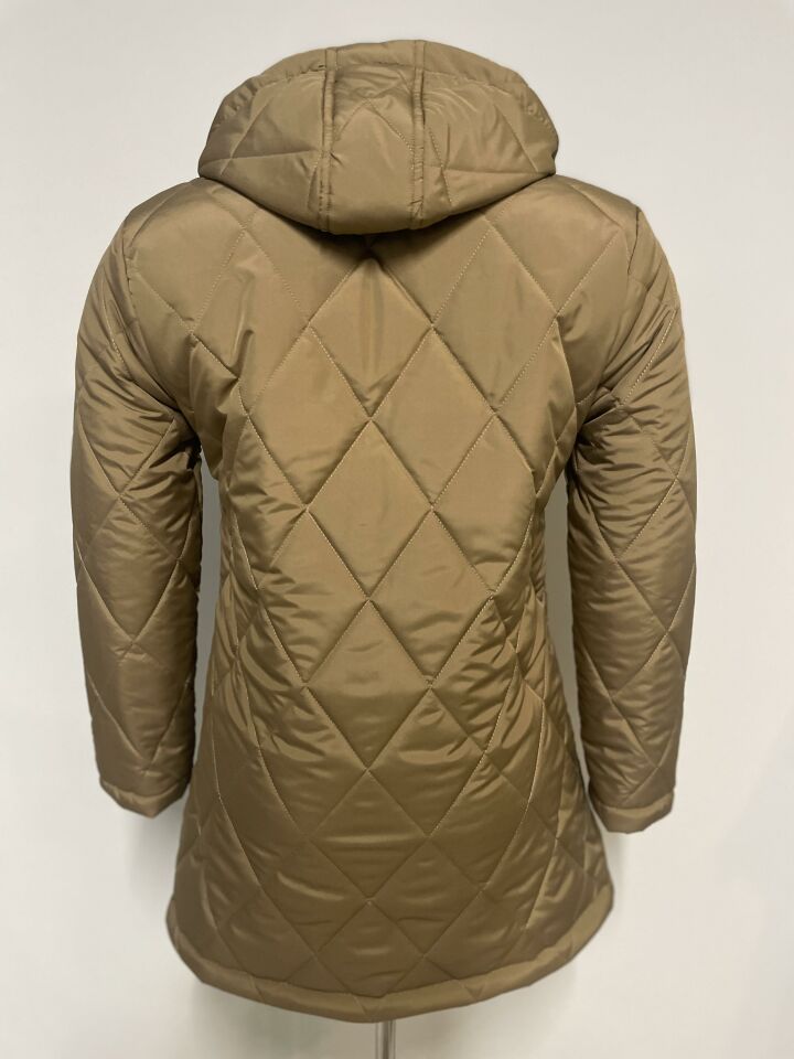 Vetre Kapüşonlu Vizon Baklava Desen Mont