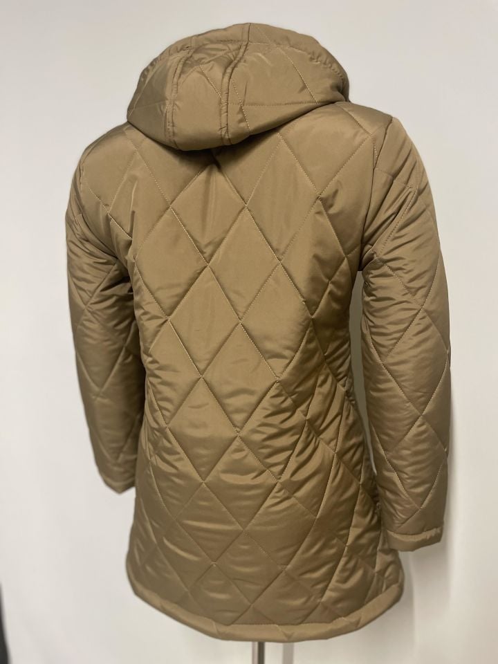 Vetre Kapüşonlu Vizon Baklava Desen Mont