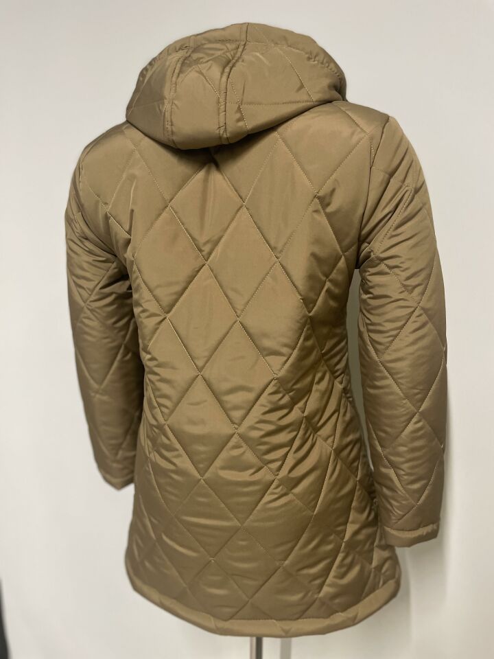 Vetre Kapüşonlu Vizon Baklava Desen Mont