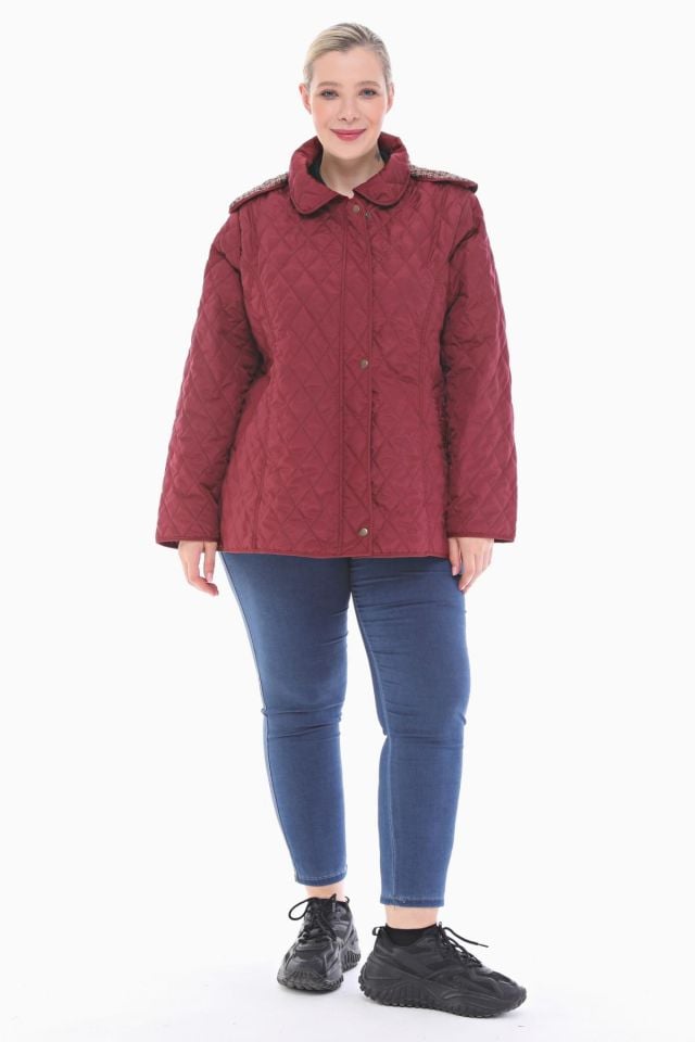 EKOSE 75 CM BORDO MEVSİMLİK KAPİTONE MONT