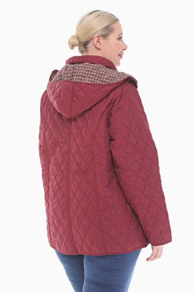 EKOSE 75 CM BORDO MEVSİMLİK KAPİTONE MONT