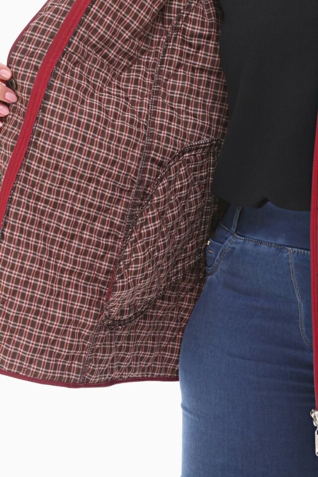 EKOSE 75 CM BORDO MEVSİMLİK KAPİTONE MONT