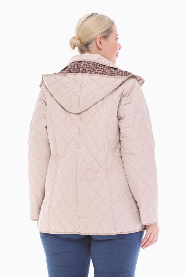 EKOSE 75 CM AÇIK BEJ MEVSİMLİK KAPİTONE MONT