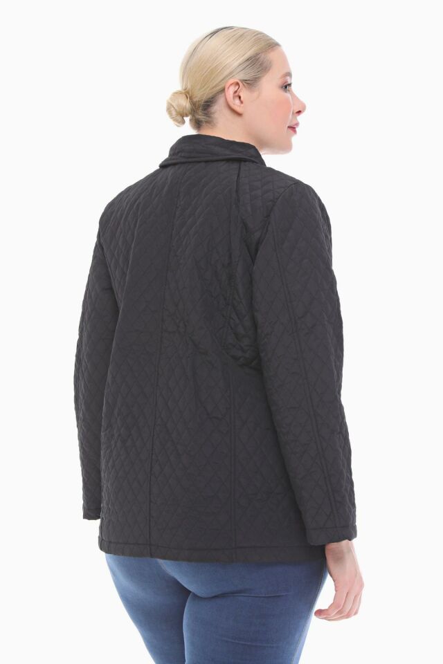 POLO YAKA SİYAH MEVSİMLİK KAPİTONE MONT