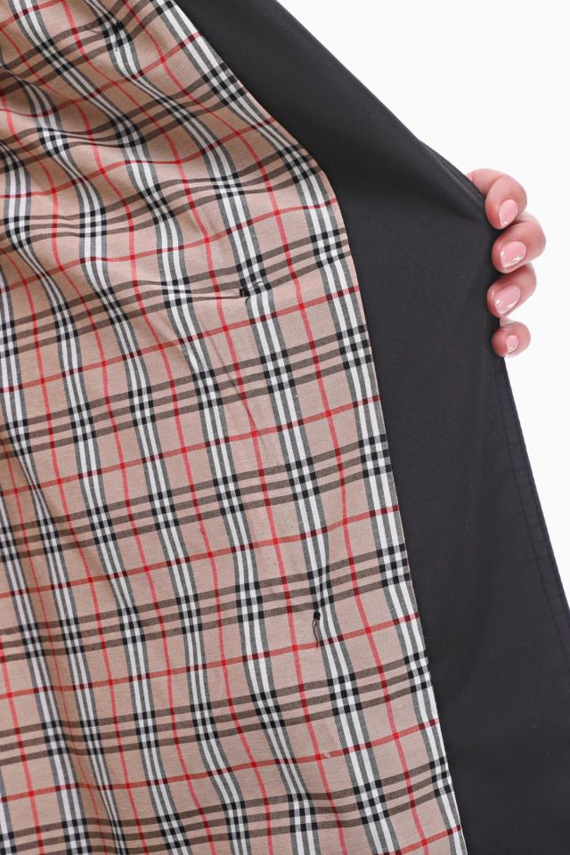 DÜĞMELİ SİYAH KRUVAZE TRENÇKOT