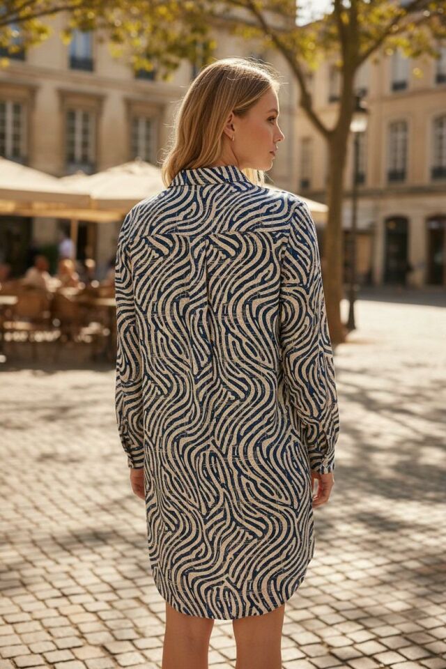 VETRE KADIN BÜYÜK BEDEN UZUN VİSKON GÖMLEK