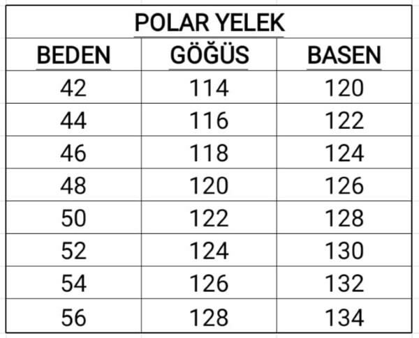 Vetre Kadın Polar Yelek Krem Büyük Beden 1032