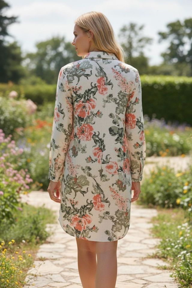 VETRE KADIN BÜYÜK BEDEN UZUN VİSKON GÖMLEK