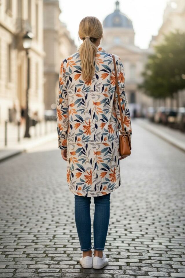 VETRE KADIN BÜYÜK BEDEN UZUN VİSKON GÖMLEK