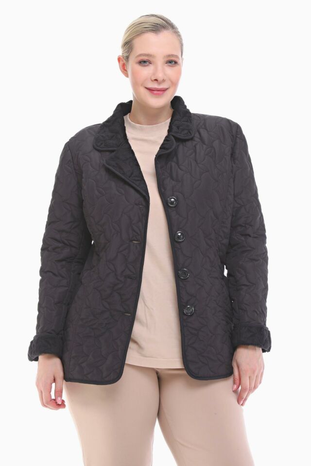 POLO YAKA SİYAH KISA KAPİTONE MONT