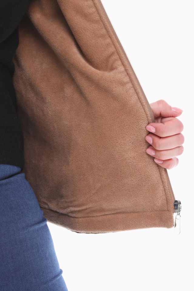 KAPÜŞONLU VİZON İÇİ POLARLI YAĞMURLUK