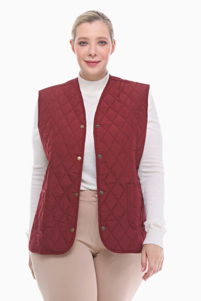 EKOSE BORDO KAPİTONE YELEK