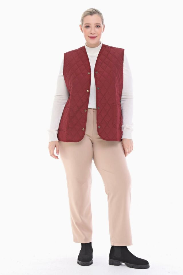 EKOSE BORDO KAPİTONE YELEK